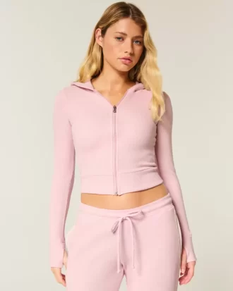 Gilly Hicks Waffle vetoketjullinen huppari