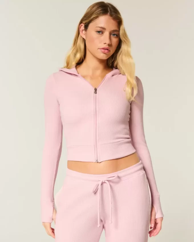 Gilly Hicks Waffle vetoketjullinen huppari Gilly Hicks Waffle vetoketjullinen huppari