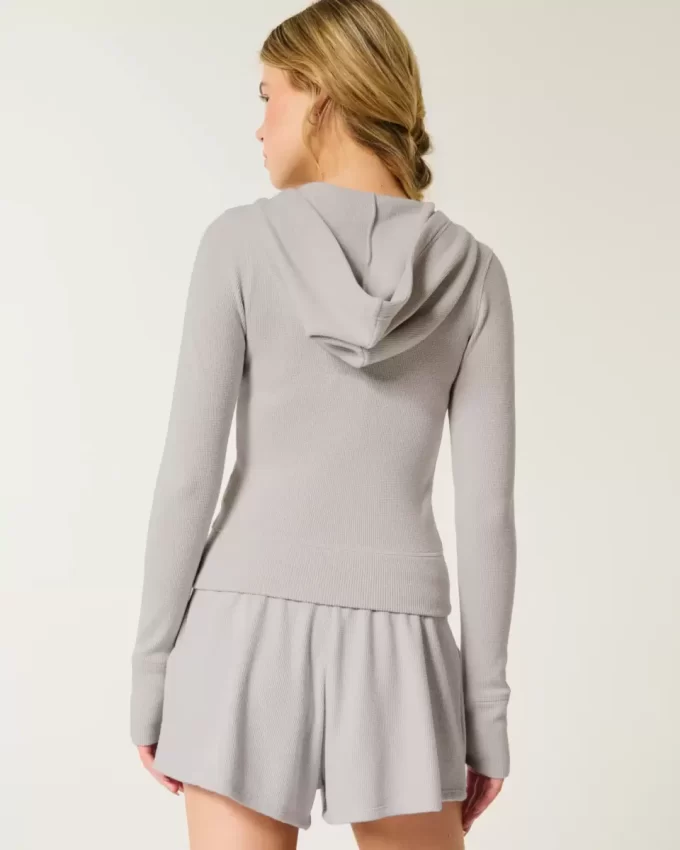 Gilly Hicks Waffle vetoketjullinen huppari