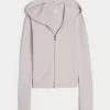 Gilly Hicks Waffle vetoketjullinen huppari