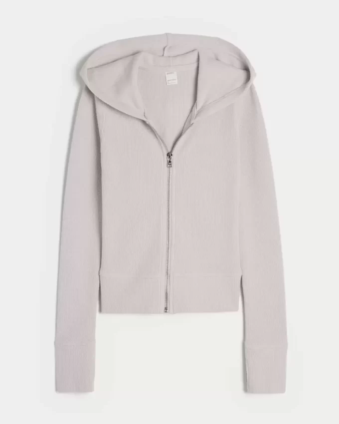 Gilly Hicks Waffle vetoketjullinen huppari