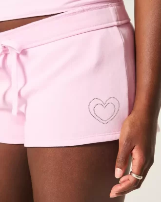 Heart Graphic Fleece -minishortsit