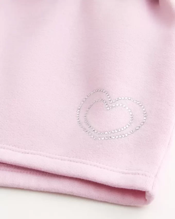 Heart Graphic Fleece -minishortsit Heart Graphic Fleece -minishortsit