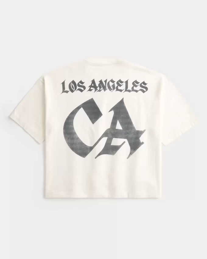 Heavyweight Baggy Crop Los Angeles Graphic Football T-paita Heavyweight Baggy Crop Los Angeles Graphic Football T-paita