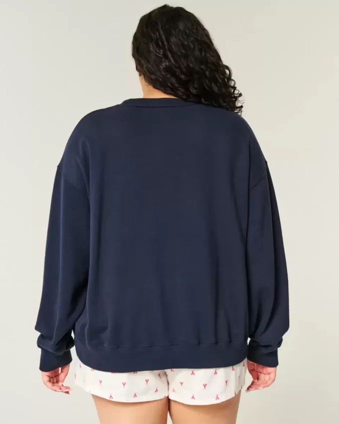 Helppo American Flag Graphic Crew -huppari Helppo American Flag Graphic Crew -huppari