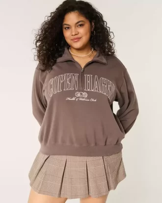 Helppo Copenhagen Graphic Half-Zip -huppari