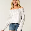 Helppo Double Off-the-Shoulder Camo -huppari Helppo Double Off-the-Shoulder Camo -huppari