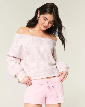 Helppo Double Off-the-Shoulder Camo -huppari