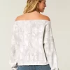 Helppo Double Off-the-Shoulder Camo -huppari Helppo Double Off-the-Shoulder Camo -huppari