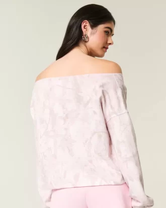 Helppo Double Off-the-Shoulder Camo -huppari