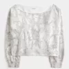 Helppo Double Off-the-Shoulder Camo -huppari Helppo Double Off-the-Shoulder Camo -huppari