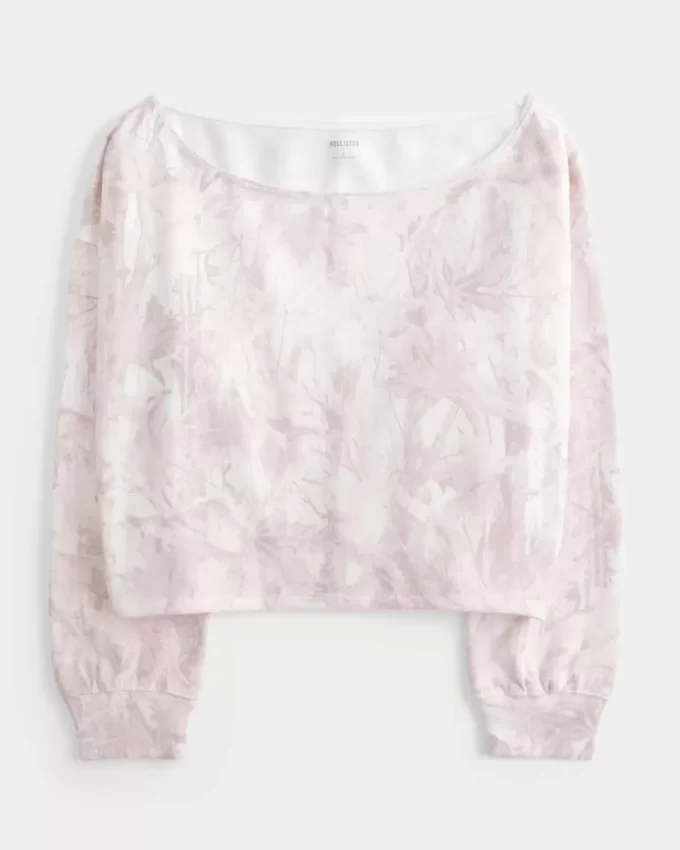 Helppo Double Off-the-Shoulder Camo -huppari Helppo Double Off-the-Shoulder Camo -huppari