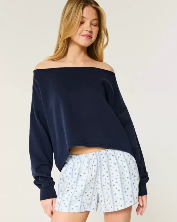 Helppo Double Off-the-Shoulder -huppari