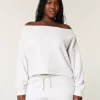 Helppo Double Off-the-Shoulder -huppari Helppo Double Off-the-Shoulder -huppari