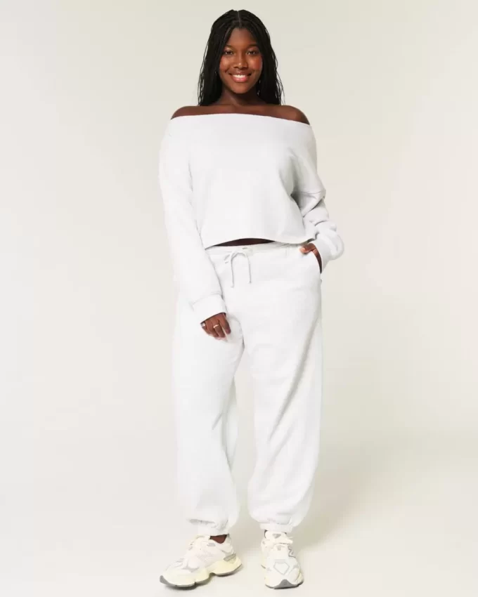 Helppo Double Off-the-Shoulder -huppari Helppo Double Off-the-Shoulder -huppari