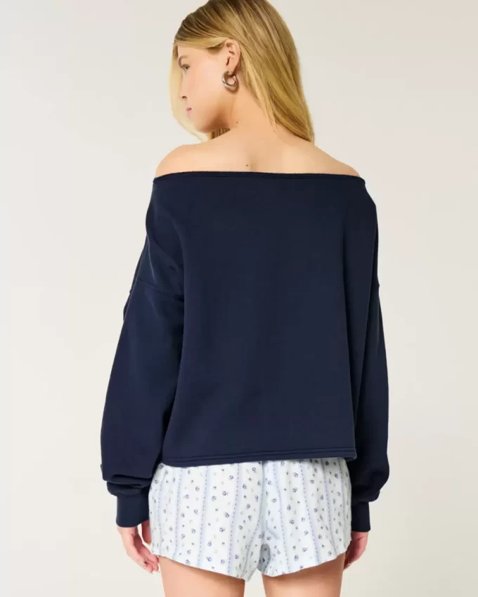 Helppo Double Off-the-Shoulder -huppari