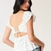 Helppo Flutter Sleeve Babydoll Top