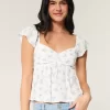 Helppo Flutter Sleeve Babydoll Top