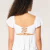 Helppo Flutter Sleeve Babydoll Top