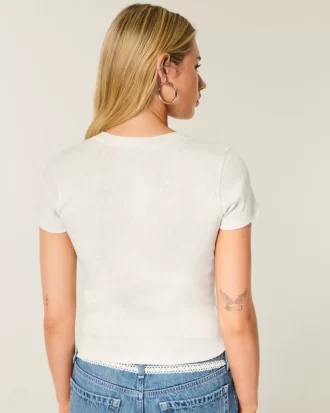 Helppo lyhythihainen Doe Print Crew Baby T-paita