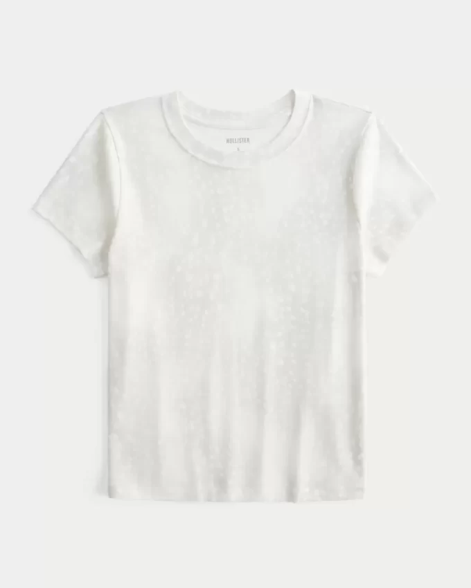 Helppo lyhythihainen Doe Print Crew Baby T-paita Helppo lyhythihainen Doe Print Crew Baby T-paita