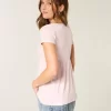 Helppo lyhythihainen pitsikoristelu Babydoll-toppi Helppo lyhythihainen pitsikoristelu Babydoll-toppi