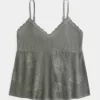 Helppo Needlepoint-tyylinen riimu Babydoll Cami