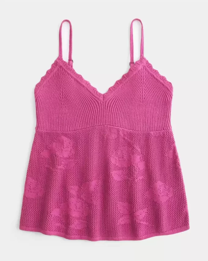 Helppo Needlepoint-tyylinen riimu Babydoll Cami
