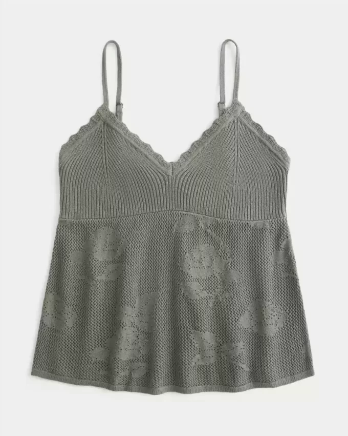 Helppo Needlepoint-tyylinen riimu Babydoll Cami