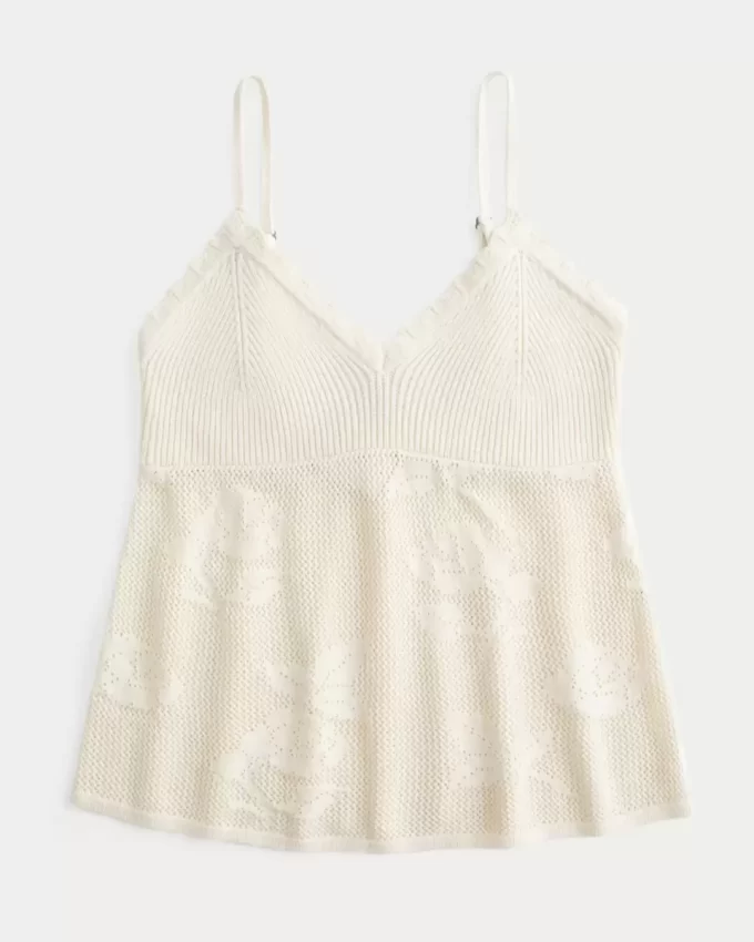 Helppo Needlepoint-tyylinen riimu Babydoll Cami
