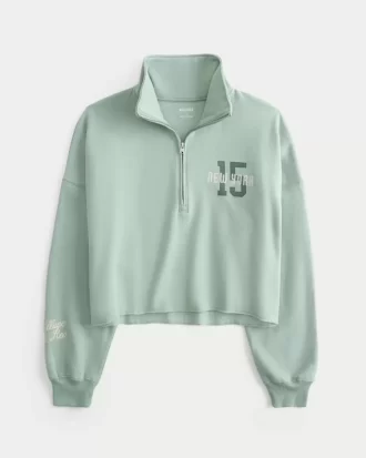 Helppo New York Graphic Half-Zip Cutoff -huppari