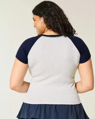 Helppo notch-neck Sweet ’n Sporty Graphic Baby T-paita