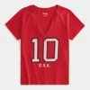 Helppo notch-neck USA Graphic Baby T-paita Helppo notch-neck USA Graphic Baby T-paita