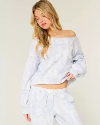 Helppo off-the-shoulder Camo -huppari