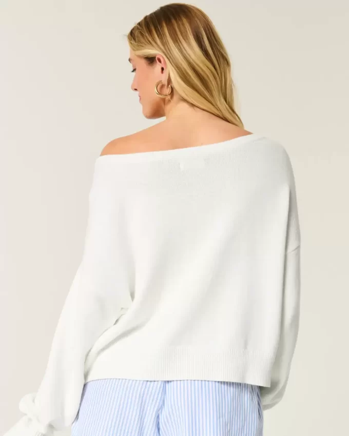 Helppo off-the-Shoulder Fish Graphic -villapaita Helppo off-the-Shoulder Fish Graphic -villapaita