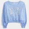 Helppo off-the-Shoulder Making Waves Graphic Crew collegepaita Helppo off-the-Shoulder Making Waves Graphic Crew collegepaita