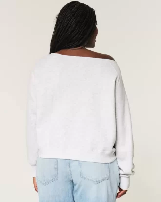 Helppo off-the-shoulder Number Graphic -paita