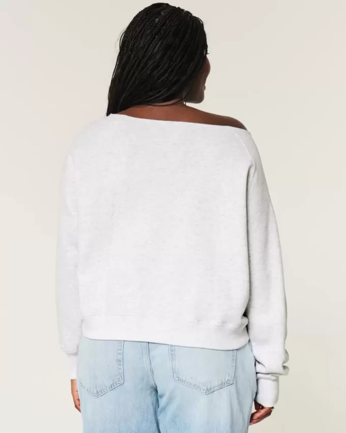 Helppo off-the-shoulder Number Graphic -paita Helppo off-the-shoulder Number Graphic -paita