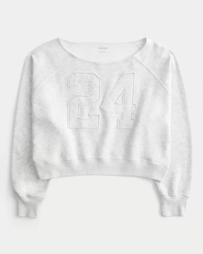 Helppo off-the-shoulder Number Graphic -paita Helppo off-the-shoulder Number Graphic -paita