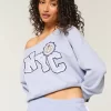 Helppo off-the-shoulder NYC Graphic -huppari Helppo off-the-shoulder NYC Graphic -huppari