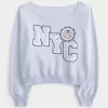 Helppo off-the-shoulder NYC Graphic -huppari Helppo off-the-shoulder NYC Graphic -huppari