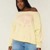 Helppo off-the-shoulder Southampton Graphic -huppari Helppo off-the-shoulder Southampton Graphic -huppari