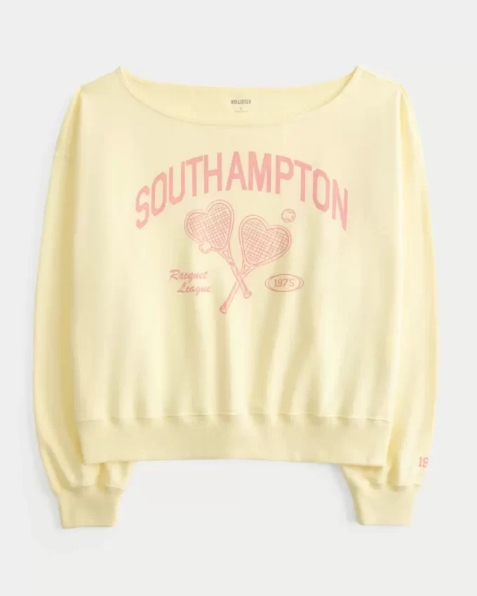 Helppo off-the-shoulder Southampton Graphic -huppari Helppo off-the-shoulder Southampton Graphic -huppari
