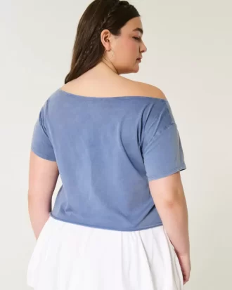 Helppo off-the-shoulder Summer Graphic T-paita