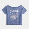 Helppo off-the-shoulder Summer Graphic T-paita Helppo off-the-shoulder Summer Graphic T-paita