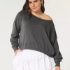 Helppo off-the-shoulder Terry collegepaita Helppo off-the-shoulder Terry collegepaita