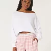Helppo off-the-shoulder Terry collegepaita Helppo off-the-shoulder Terry collegepaita