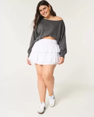 Helppo off-the-shoulder Terry collegepaita