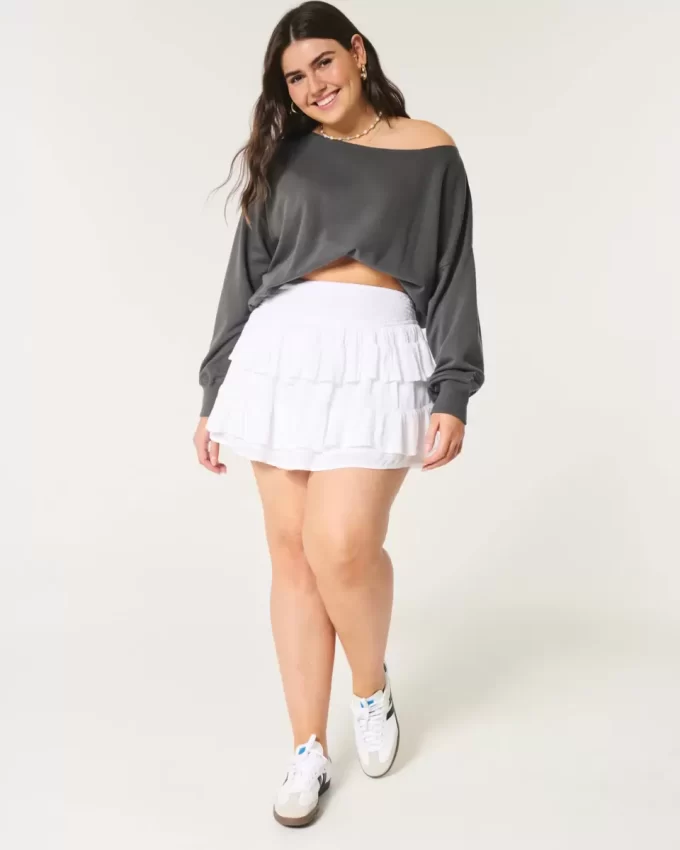 Helppo off-the-shoulder Terry collegepaita Helppo off-the-shoulder Terry collegepaita