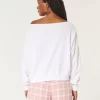 Helppo off-the-shoulder Terry collegepaita Helppo off-the-shoulder Terry collegepaita